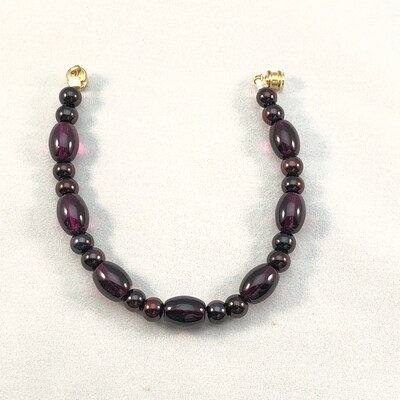 B077 - Purple Handmade Beaded Bracelet - image1